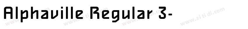Alphaville Regular 3字体转换